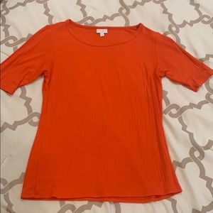 Lularoe Ribbed Orange Top